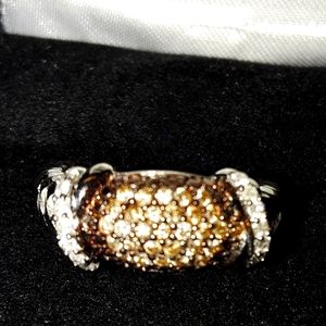 Chocolate and White Diamond ring